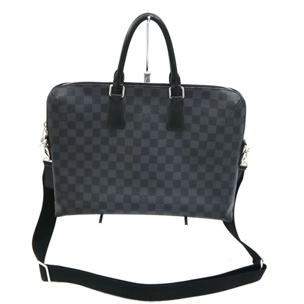 Louis Vuitton Porte document Jour Damier Graphite Black Gray